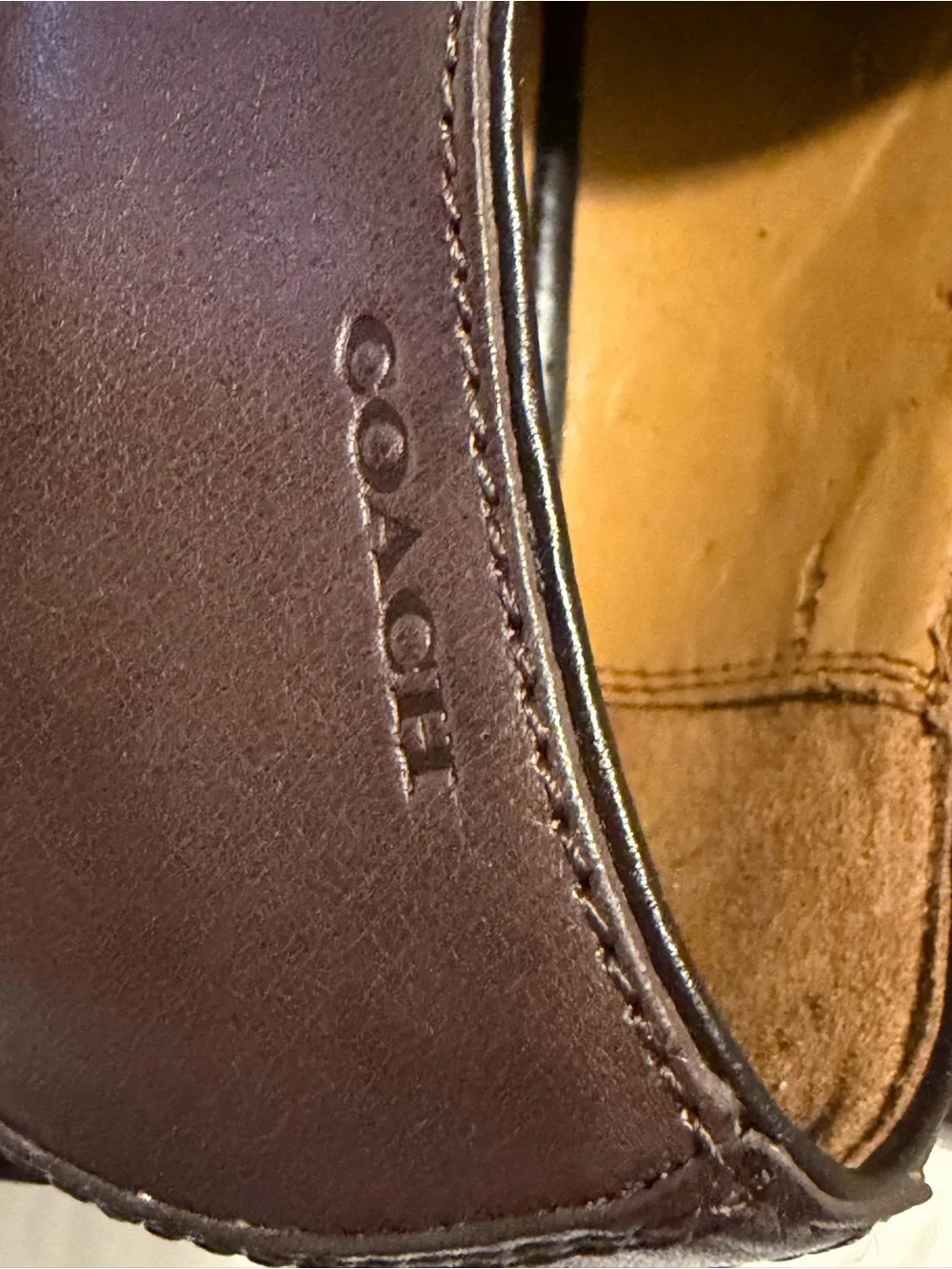 Coach Men’s Brown Cap-Toe Derby Shoes